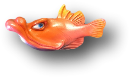 Orange Bubba Fish With Attitude - Fish With Attitude By Mike Quinn (498x497), Png Download