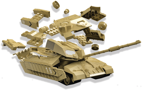 Airfix J6010 - Quick Build Challenger Tank Model Kit (600x444), Png Download