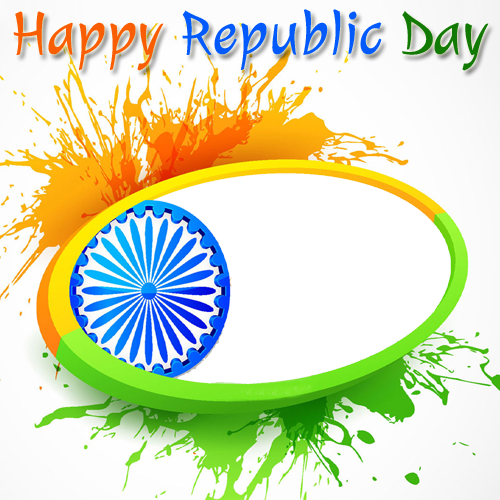 Indian Republic Day Celebration Frame With Custom Photo - Independence Day 15 August (500x500), Png Download