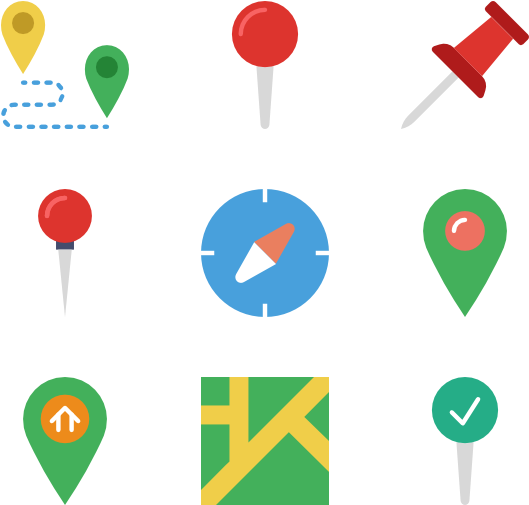 Pins And Locations - Icon (600x564), Png Download