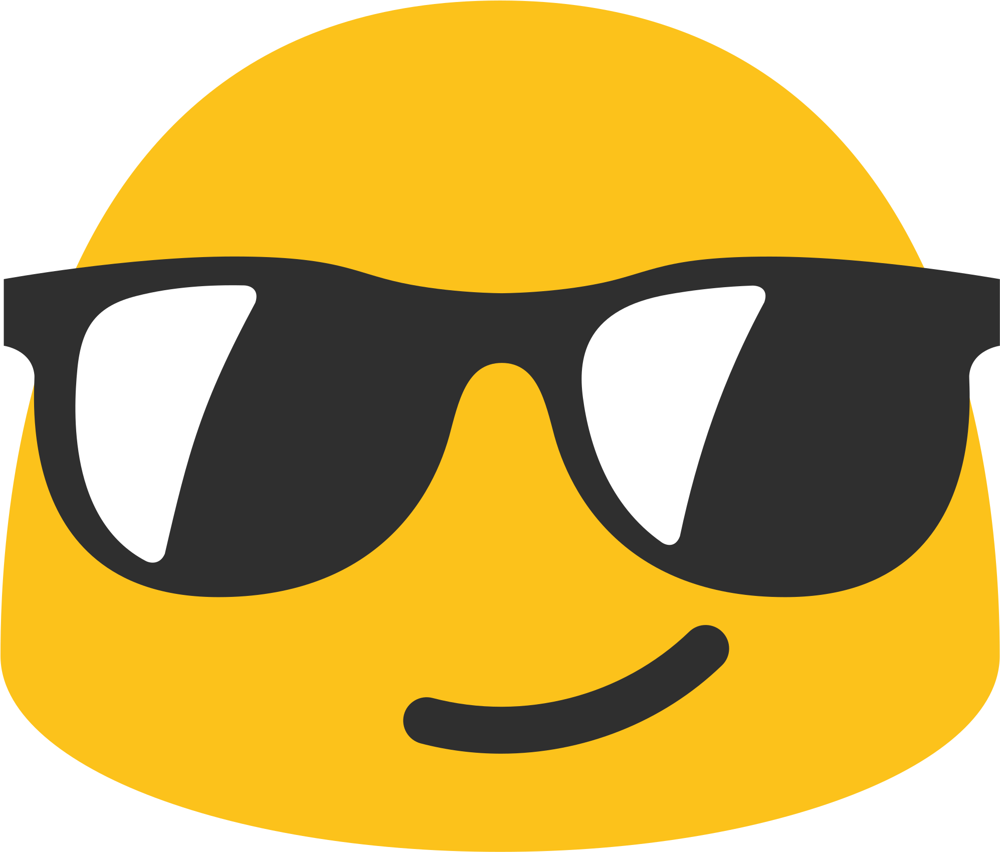 Vector Sunglasses Emoji - Google Emoji Sunglasses (2000x2000), Png Download