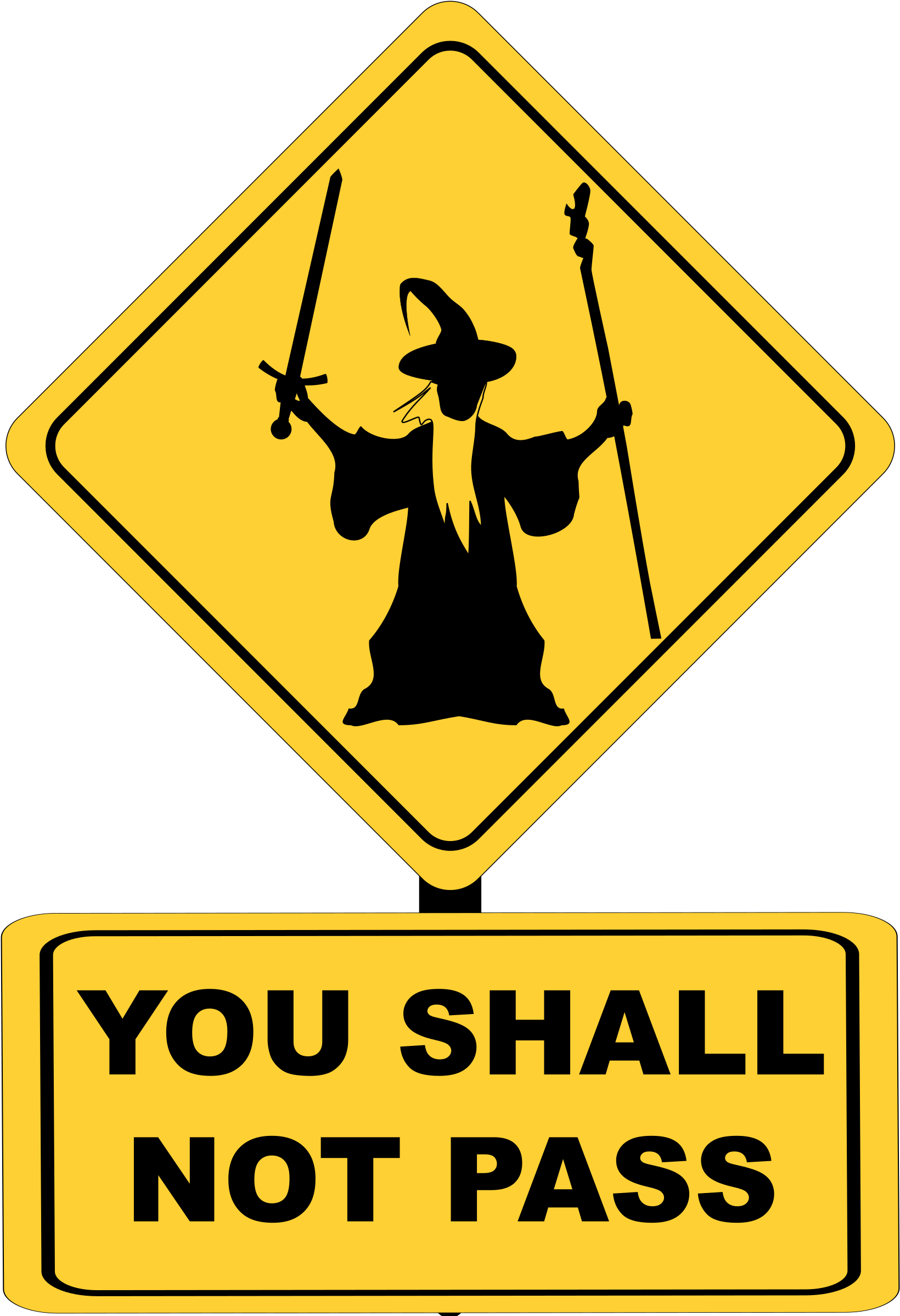 This Free Icons Png Design Of You Shall Not Pass Traffic (1647x2400), Png Download