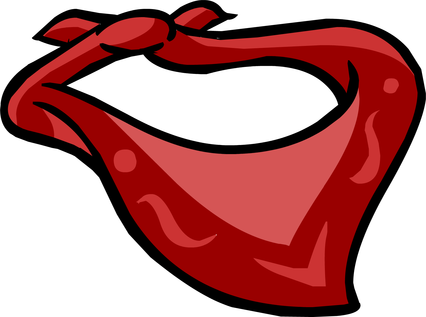 Red Bandana Clothing Icon Id 192 - Red Bandana Clipart (1597x1188), Png Download