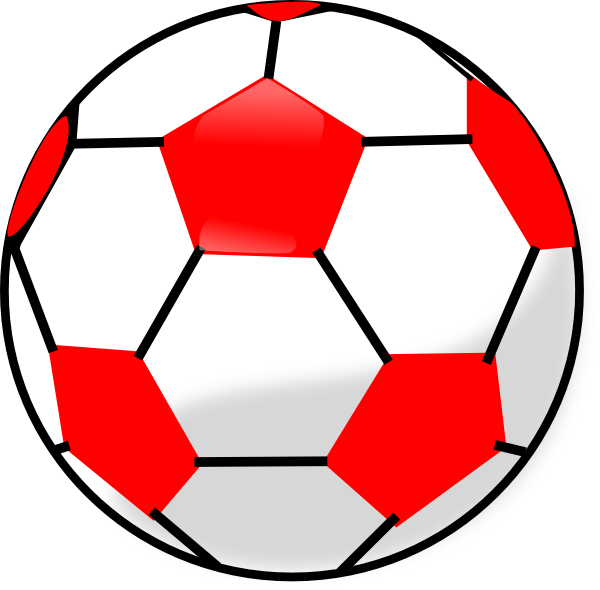 Vector Library Library Similar Backgrounds Desktop - Red Soccer Ball Png (600x590), Png Download