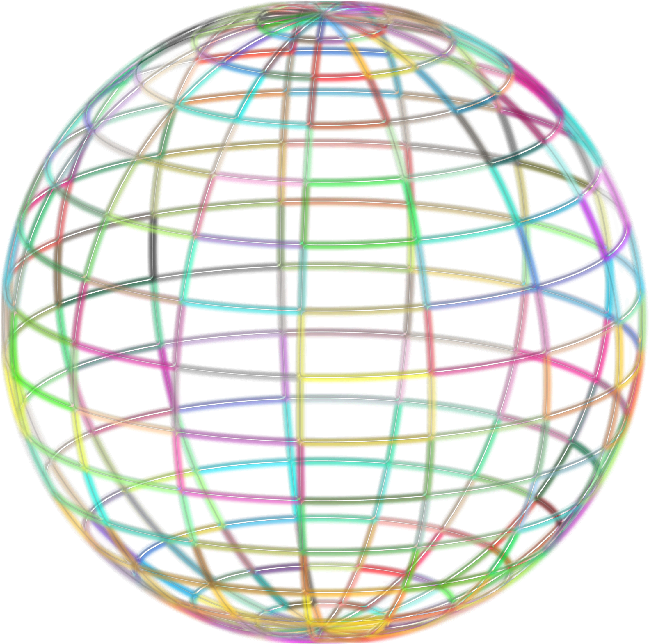 Geometric Beach Ball Wireframe Icons Png - Geometric Ball Png (2400x2400), Png Download