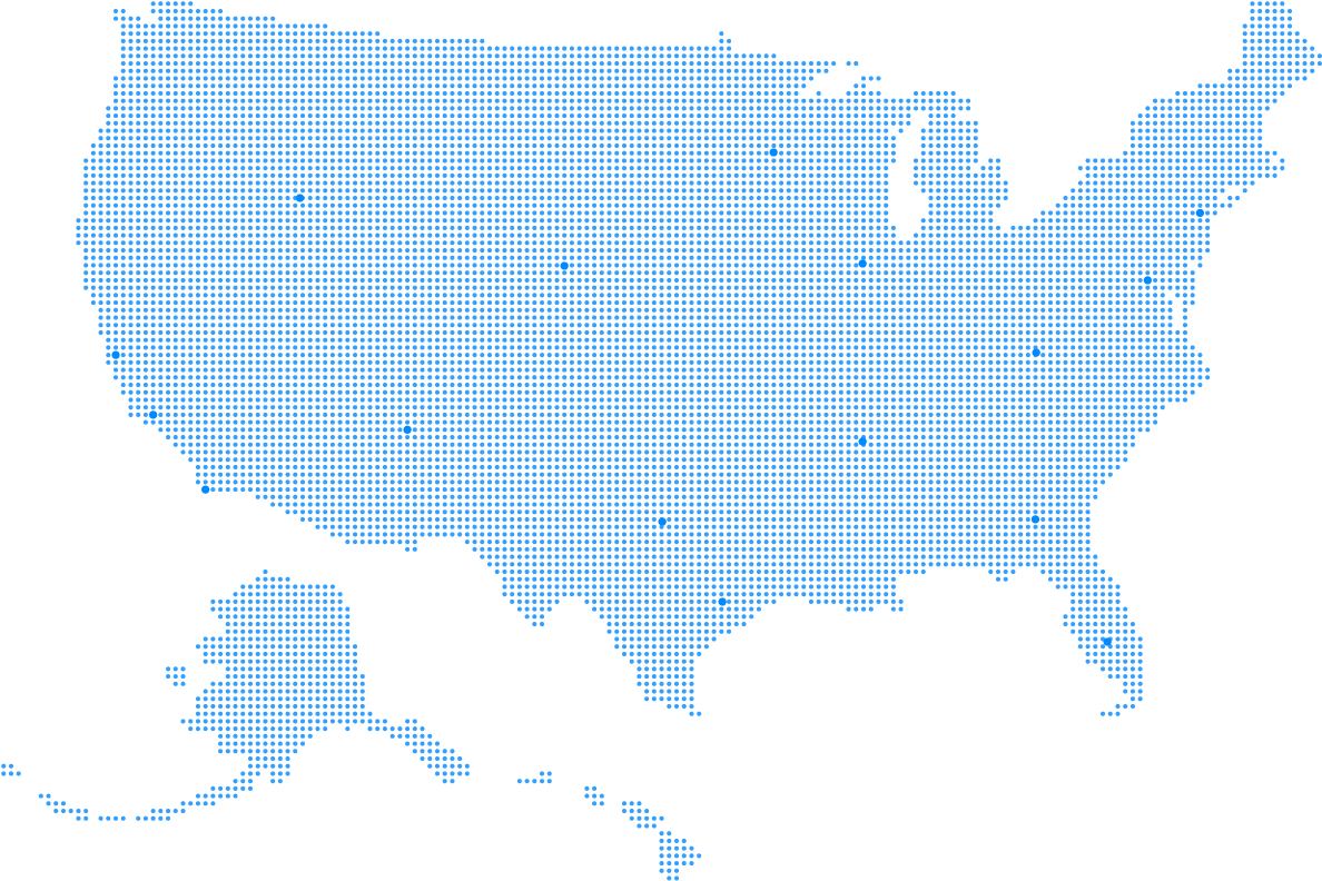 Usa-dottedmap - Map (1246x842), Png Download