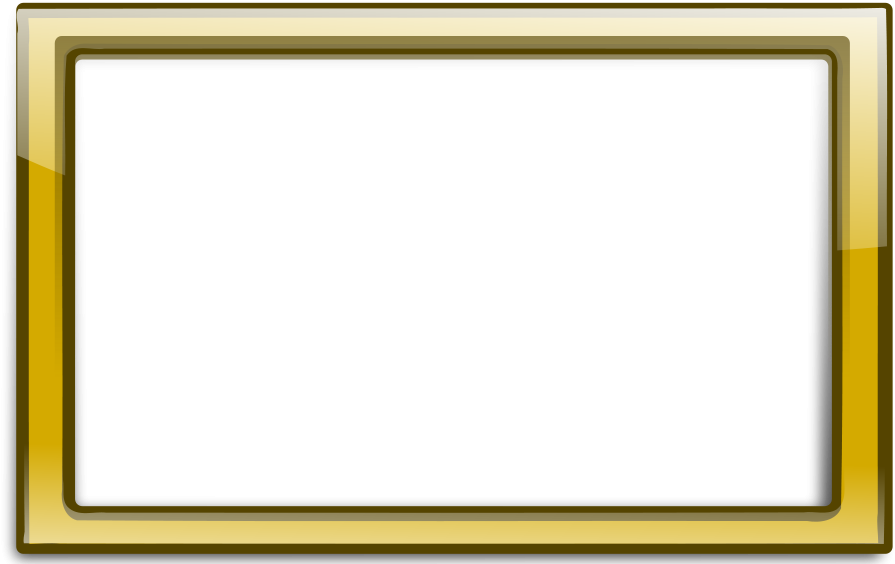 Gold Frame Clipart Png (600x389), Png Download