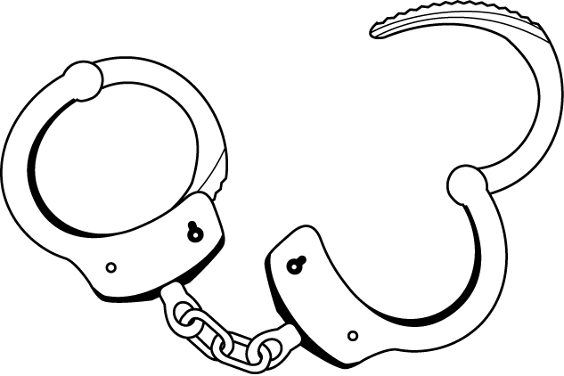 Handcuff Clipart Free Cliparts That You Can Download - Handcuff Clipart Black And White (633x422), Png Download