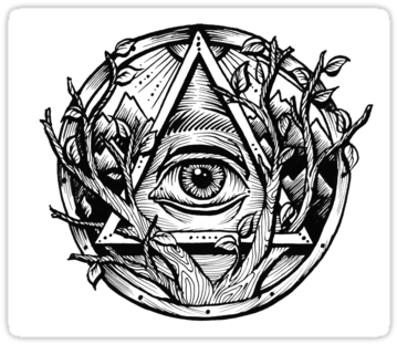 Illuminati Tattoo Png - Triangulo Con Ojo Tatuaje (375x360), Png Download