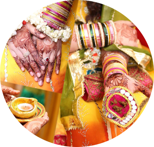 Indian Bride Groom Uae Wedding - Indian Wedding Images Hd Png (505x480), Png Download