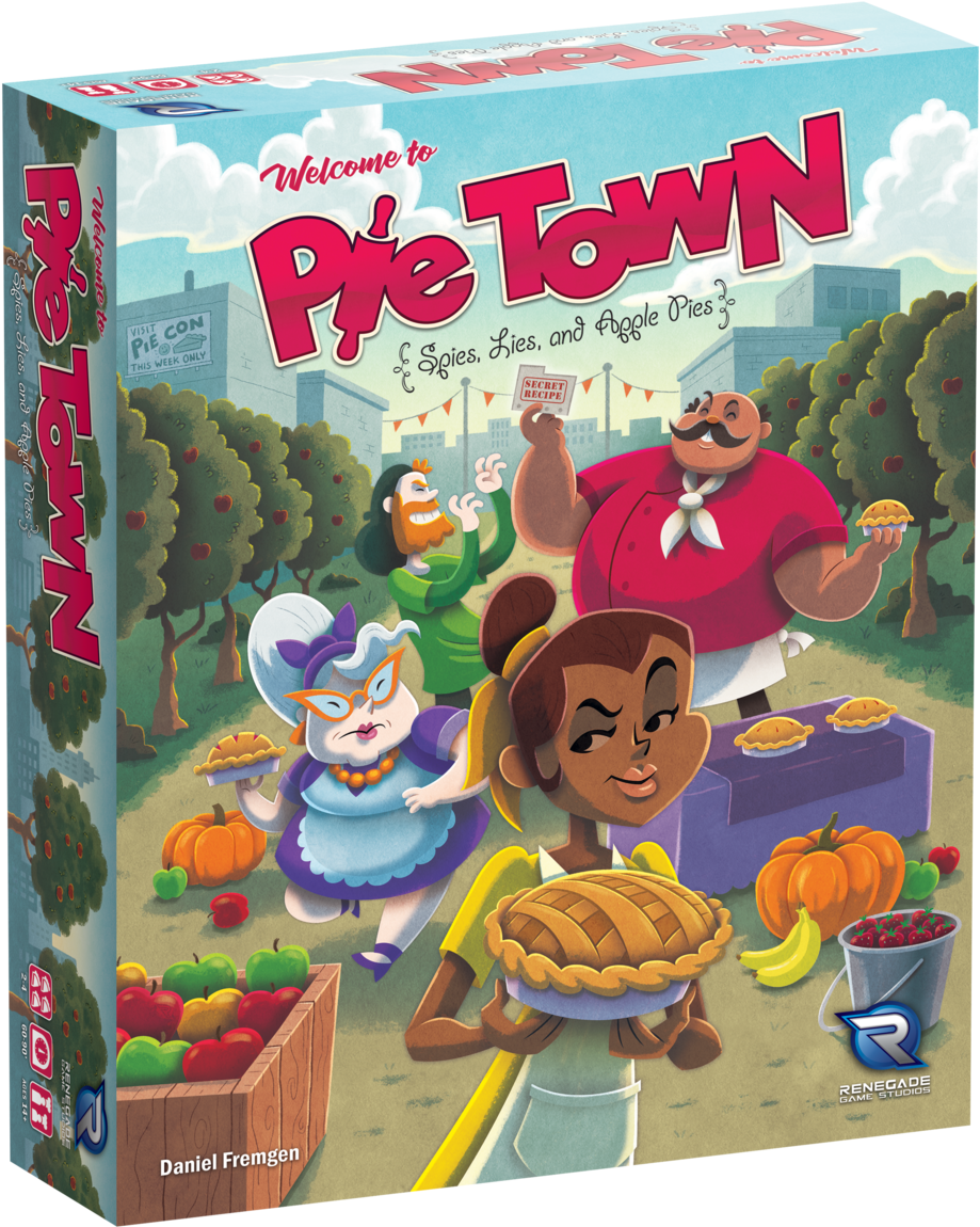 Pietown Box 3d Rgb - Pie Town Board Game (1000x1184), Png Download