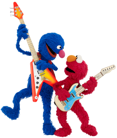 Elmo Represents A New Era Of Sesame Street, One He's - Grover Sesame Street Guitar (400x471), Png Download