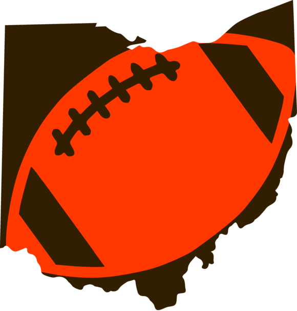 Cleveland Football Design - Ohio Congressional Districts (580x606), Png Download
