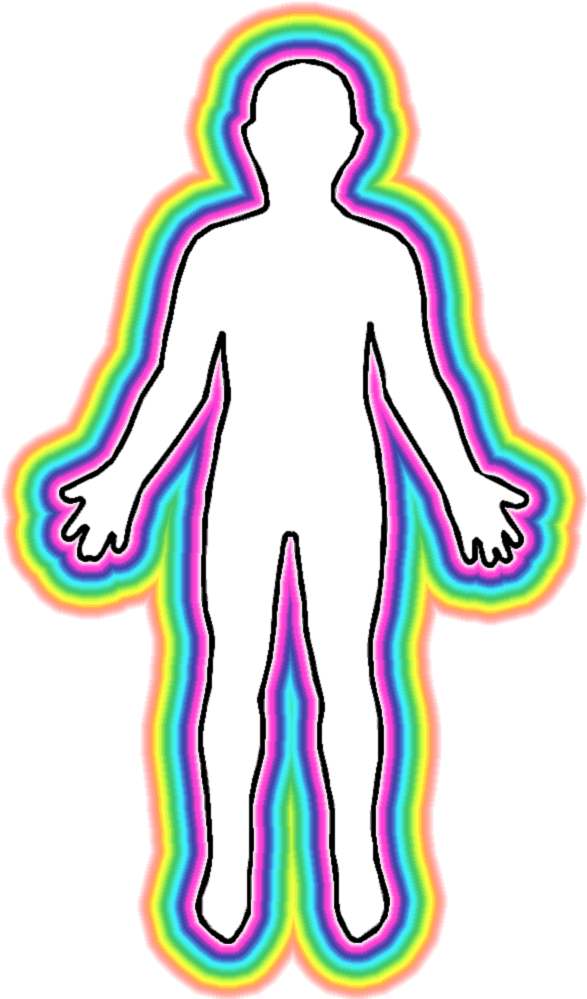 Outline Body Aura - Holistic Clipart (600x1000), Png Download