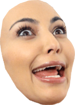 Super Crazy Face Kim Kardashian Icon Just For Your - Kim Stickers (300x421), Png Download
