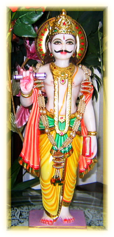 White Marbel Statue Of Chitragupta-rt57 - Lord Chitragupta (395x800), Png Download