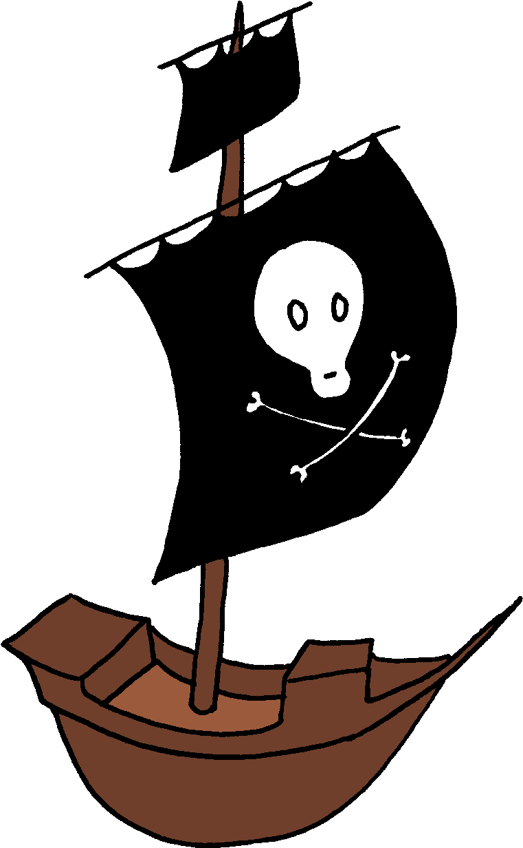 Cartoon Pirate Ship Png (783x1247), Png Download