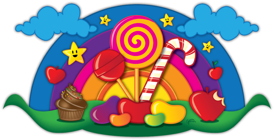 Candyland Candy Png - Candy Land Png (900x458), Png Download