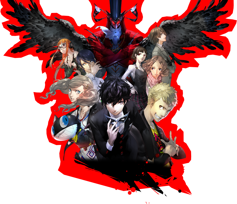 Persona 5 Phantom Thieves - Persona 5 Wall Scroll (951x817), Png Download