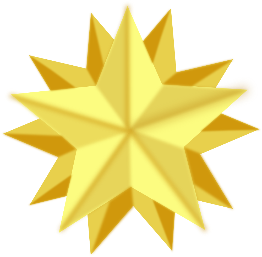 Gold Star Png - Shining Gold Star Clipart (600x588), Png Download