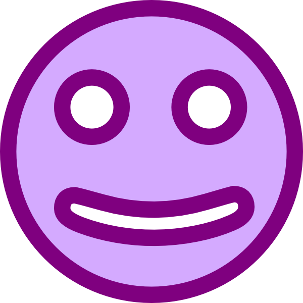 Smiley Emoticon Clip Art - Smiley Face Clip Art Purple (600x600), Png Download