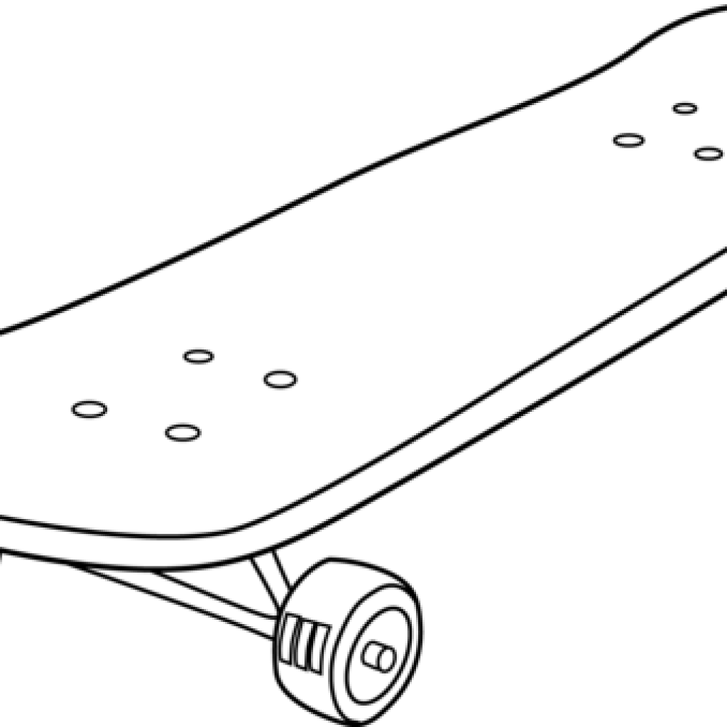 Skateboard Clipart Skateboard Black And White Clipart - Skateboard Clip Art Clipart (1024x1024), Png Download