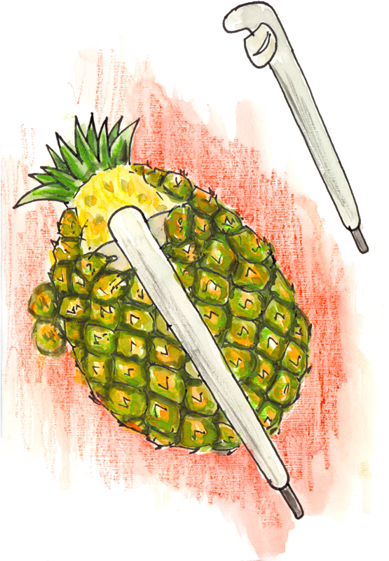 Peelgroove Knife For Pineapple - India Pineapple (800x885), Png Download