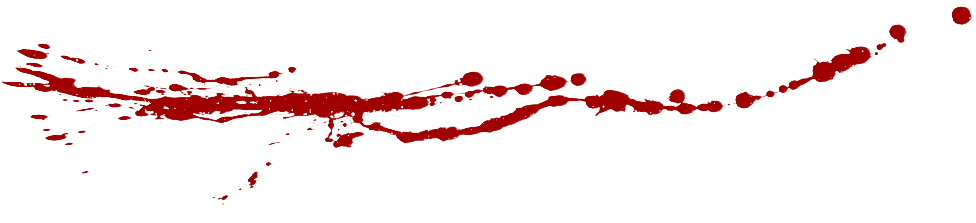 Splatter Clipart Real - Blood Trail Png (1024x239), Png Download