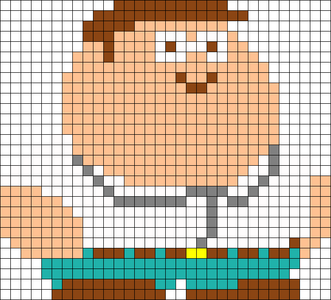 Peter Griffin Family Guy Perler Bead Pattern / Bead - Family Guy (673x610), Png Download