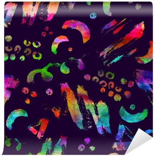Rainbow Watercolor Color On Violet Background - Watercolor Painting (400x400), Png Download