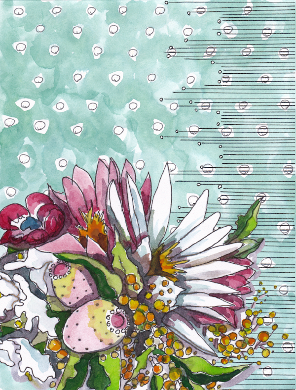 Details Color Blue Polka Dot Tropical Side Line (600x788), Png Download