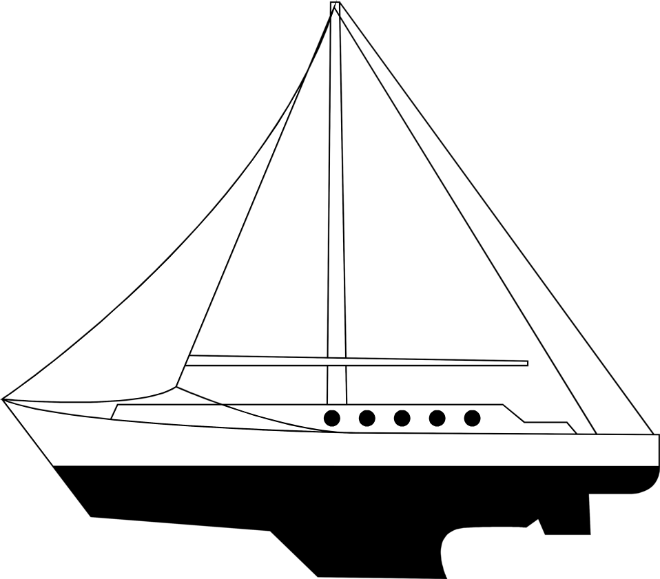 Sailboat Clipart Transparent - Sail Boat No Background (958x841), Png Download