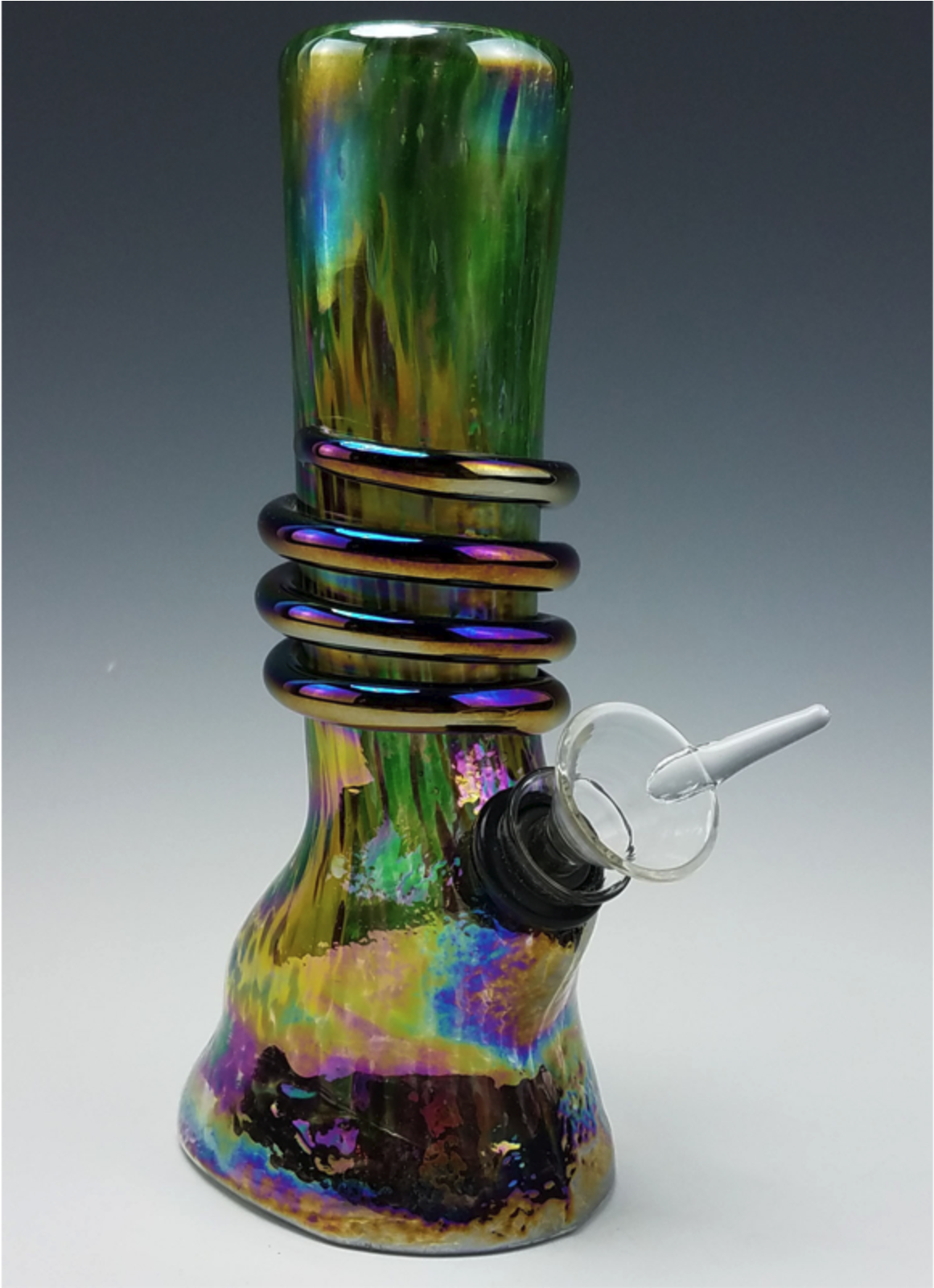 Iridescent Laid Back Bong With Glass Wrap By Mile High - Bong Wraps (1600x1600), Png Download