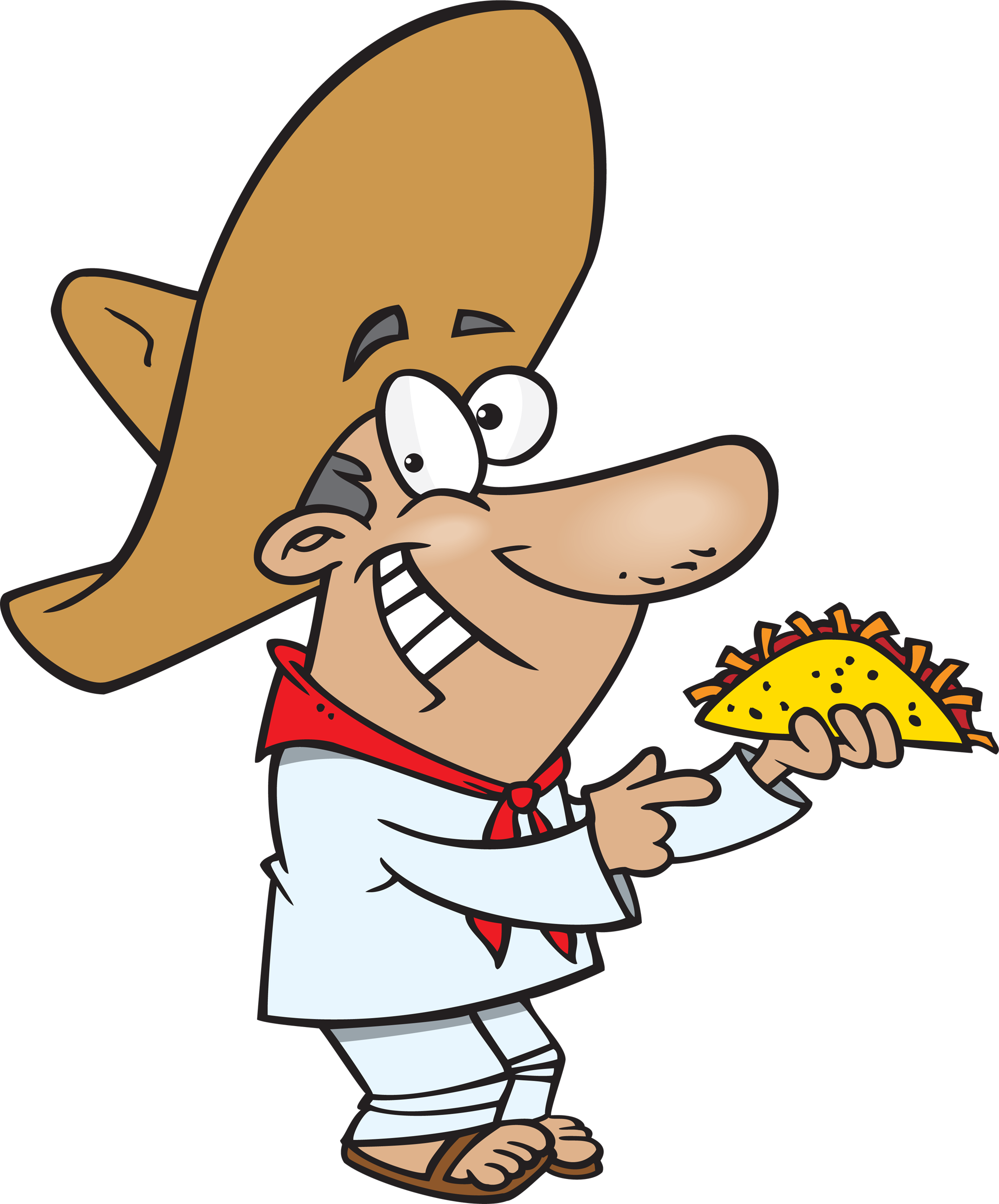 Candy Cane Clipart, Christmas Clipart, Holidays, Scrapbookingpng - Cartoon Mexican Man (2000x2409), Png Download