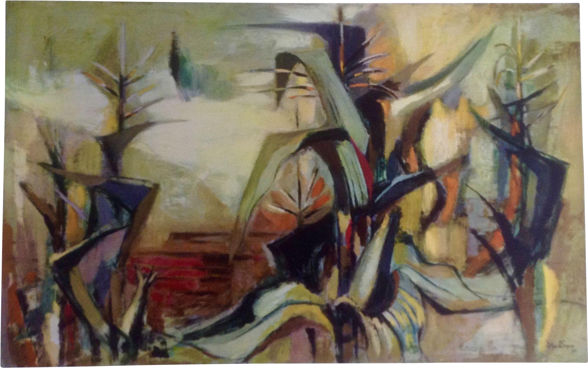 Dozier, Otis Marion 1960 Print Titled, Indian Corn - Modern Art (1959x1959), Png Download