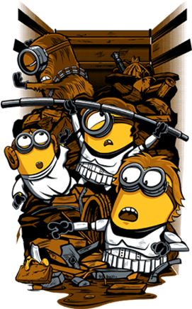 1385413480 Right-rebels - Minions Shirt, Star Wars Minions (472x447), Png Download