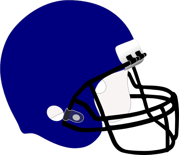 Football Helmet Front Drawing - Football Helmet Clipart Blue (600x520), Png Download