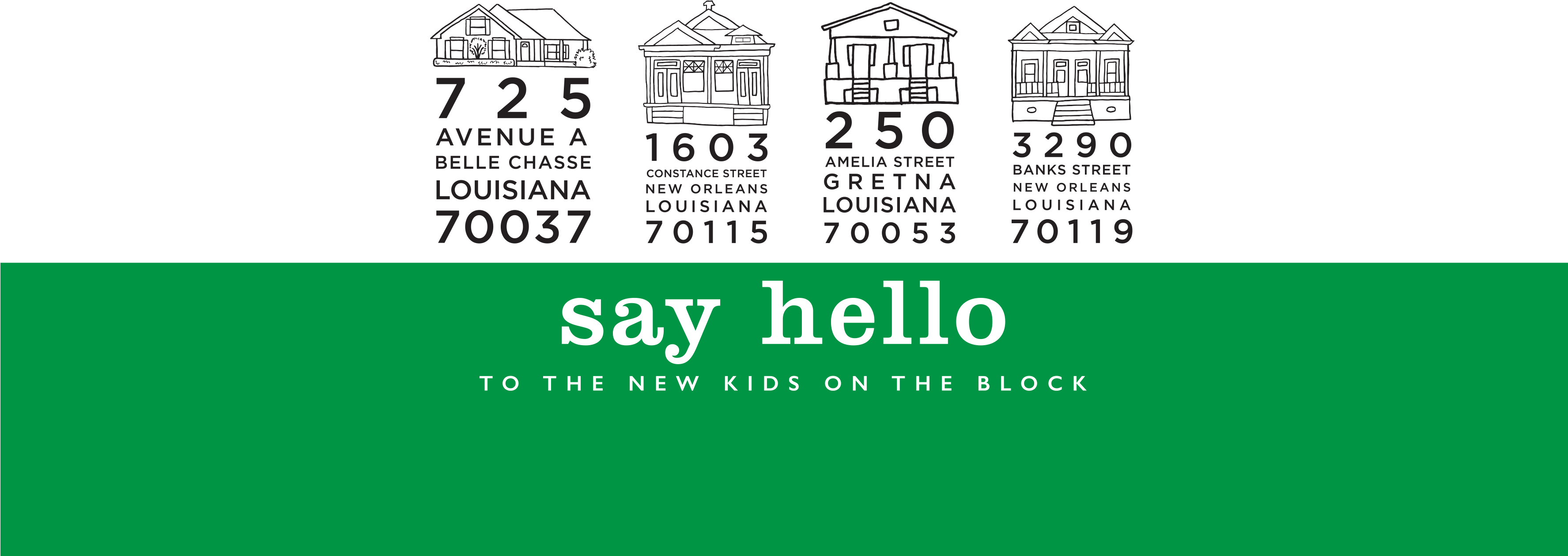 Sayhello Housestamps - Graphic Design (3550x1313), Png Download
