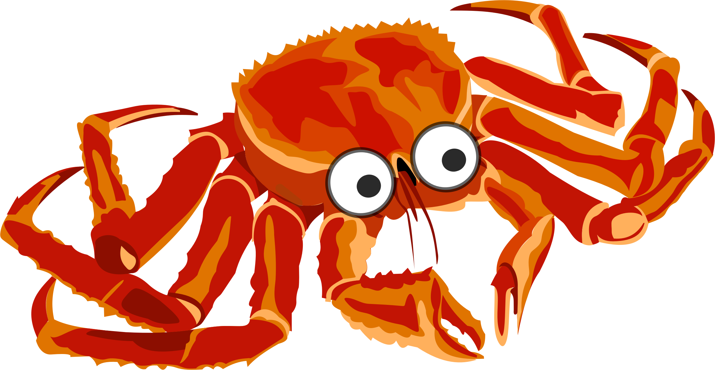 This Free Icons Png Design Of Cartoon Crab 2 (2368x1227), Png Download