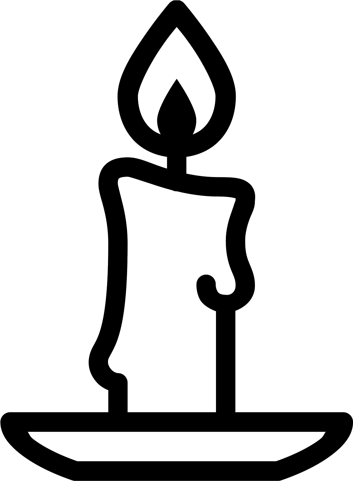 The Icon Is Of A Christmas Candle Sitting In A Small - Candle Icon Png (1600x1600), Png Download