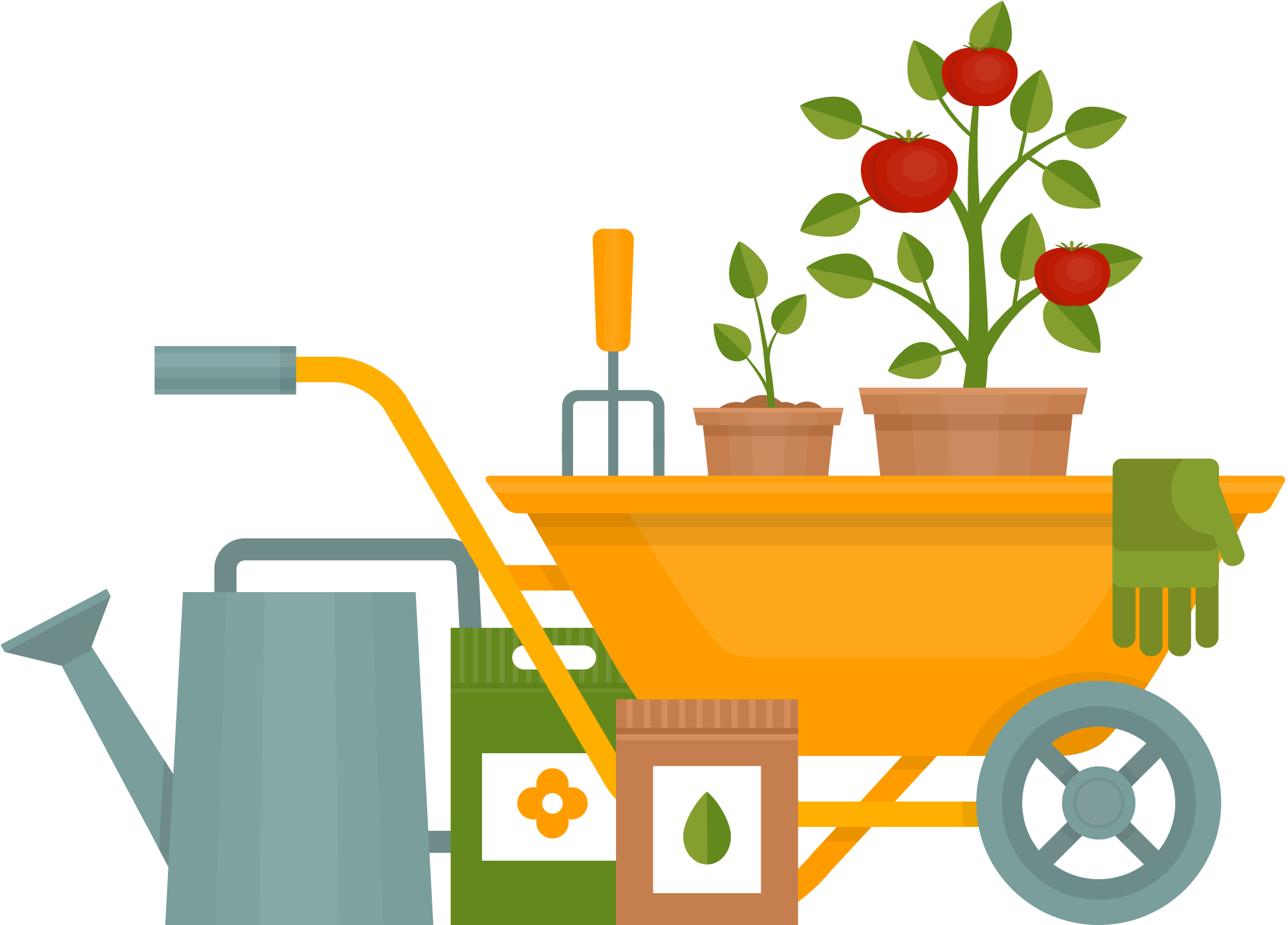 Clip Art Library Gardening Planters At Bretby Landscaping - Gardening Png (2000x2000), Png Download