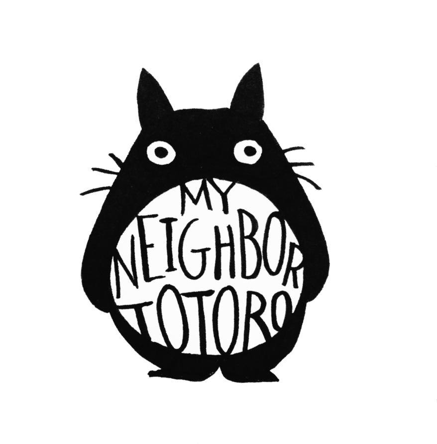 Image Result For Totoro Silhouette Png - My Neighbor Totoro Logo (894x894), Png Download