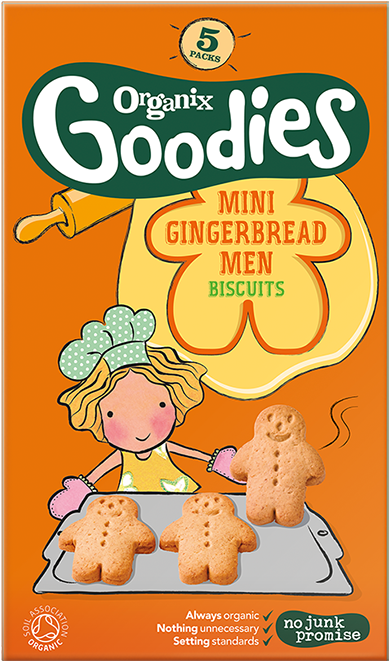 Mini Gingerbread Men Biscuits - Organix Goodies Gingerbread Men Biscuits (900x660), Png Download