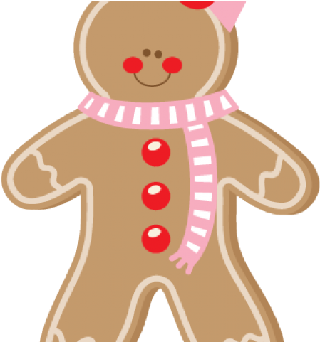 Gingerbread Clipart Girl - Cute Gingerbread Girl Christmas Clipart (640x480), Png Download