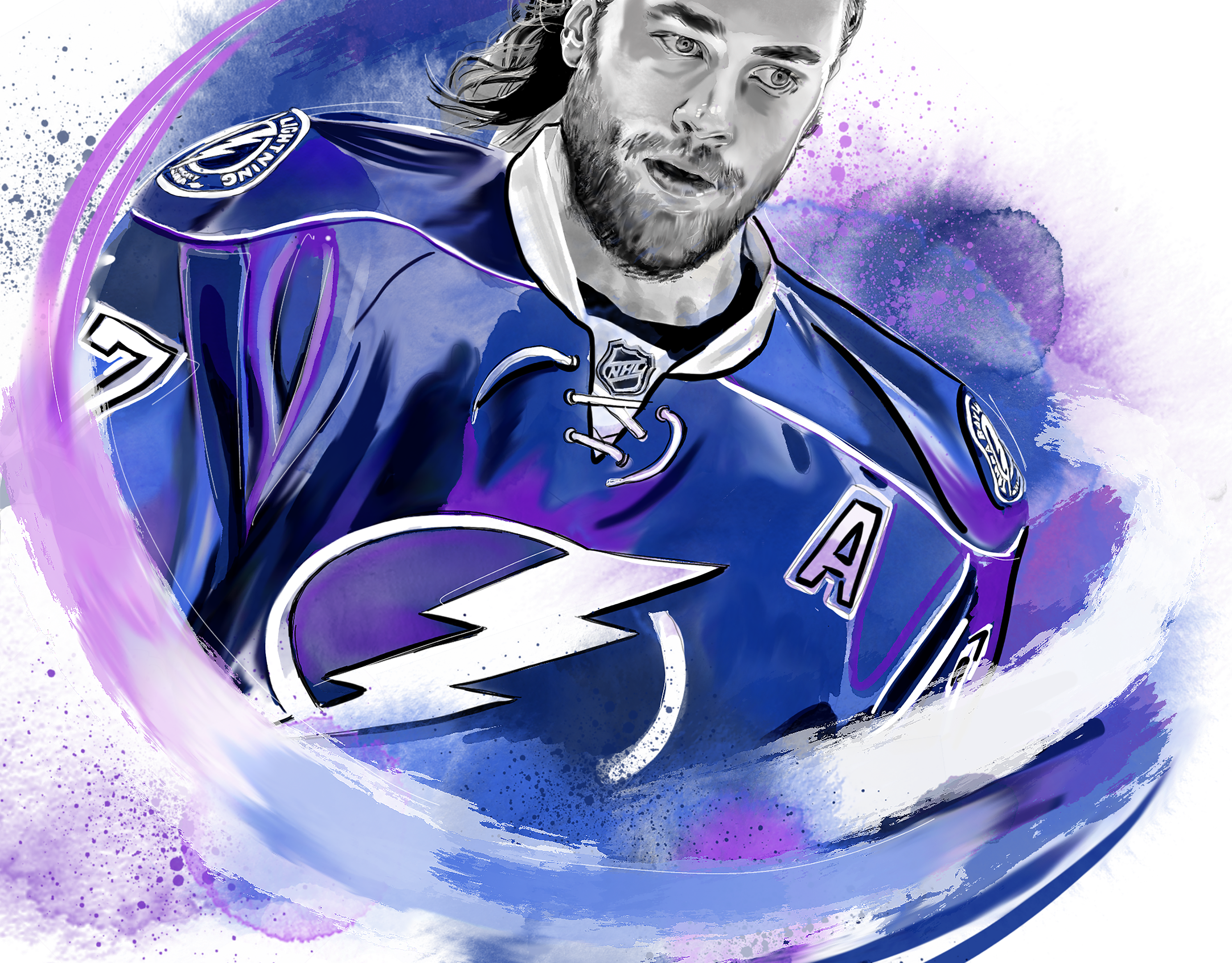 Tampa Bay Lightning Portraits, - Illustration (3000x2346), Png Download