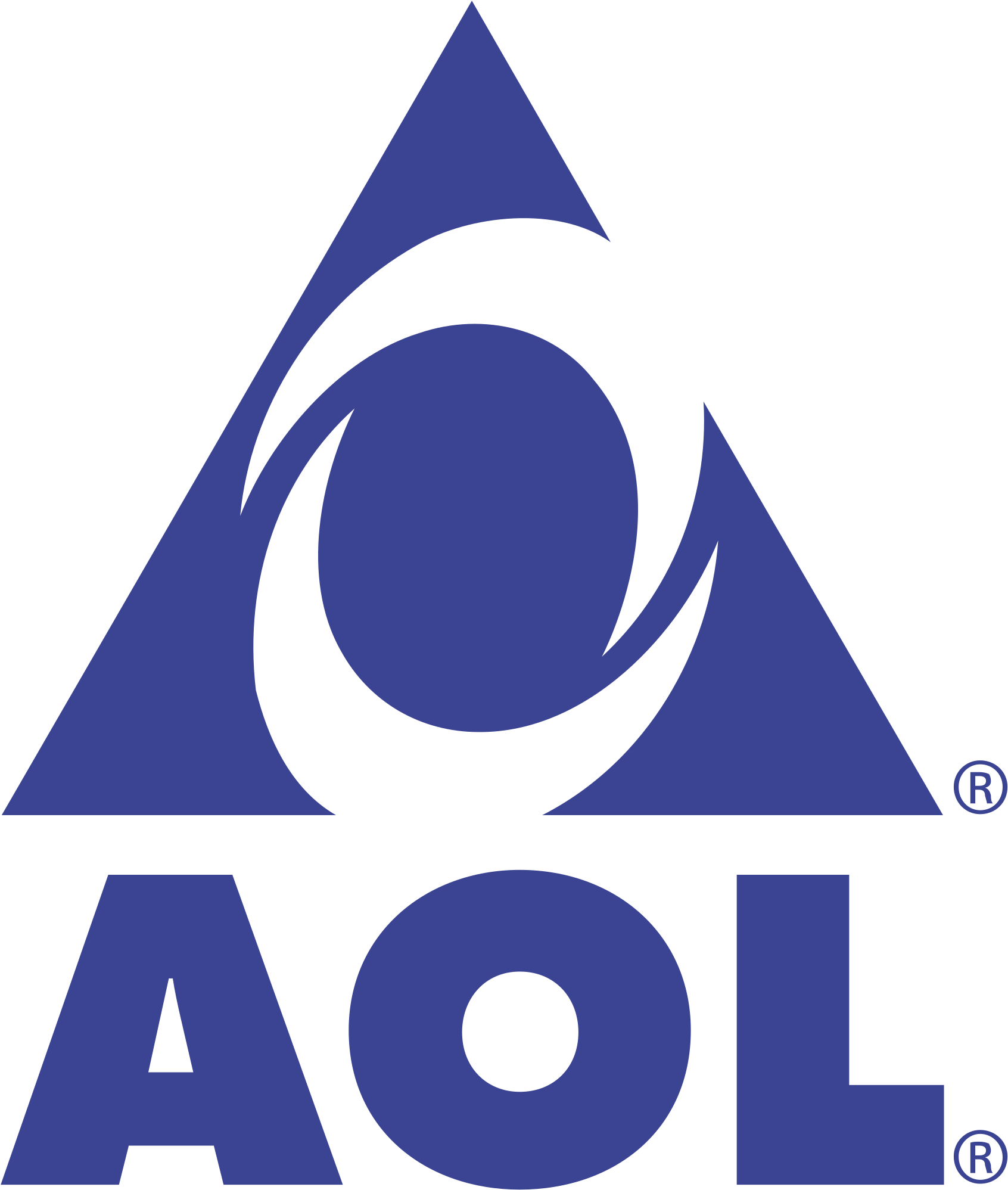 Aol International 01 Logo Png Transparent - Logo Aol (2400x2400), Png Download