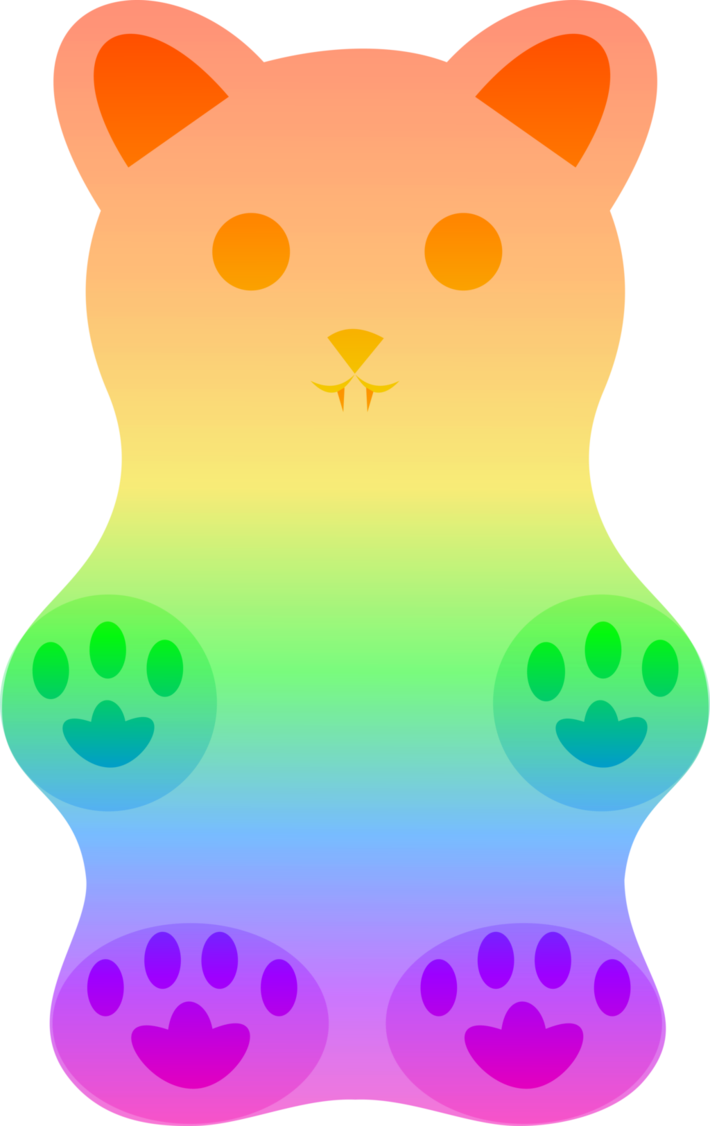 Gummy Bear Clipart Rainbow - Gummy Bear Candy Clipart (710x1126), Png Download