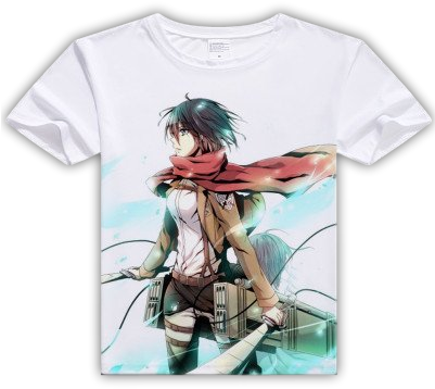 Attack On Titan Mikasa Blue Aura Graphic Tees - Mikasa Ackerman Hd Wallpaper Android (400x400), Png Download