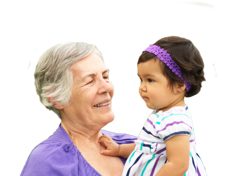 Pessoas - Grand Mother With Grand Daughter (800x600), Png Download