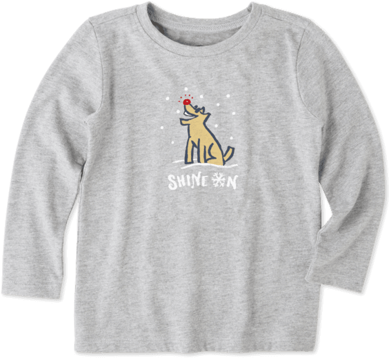 Toddlers Shine On Rocket Long Sleeve Crusher Tee - Toddler Long Sleeve Tee (570x570), Png Download